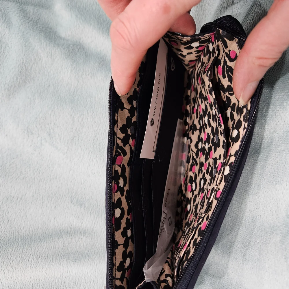 Vera Bradley Iconic RFID Front Zip Wristlet in Navy - Picture 10 of 10